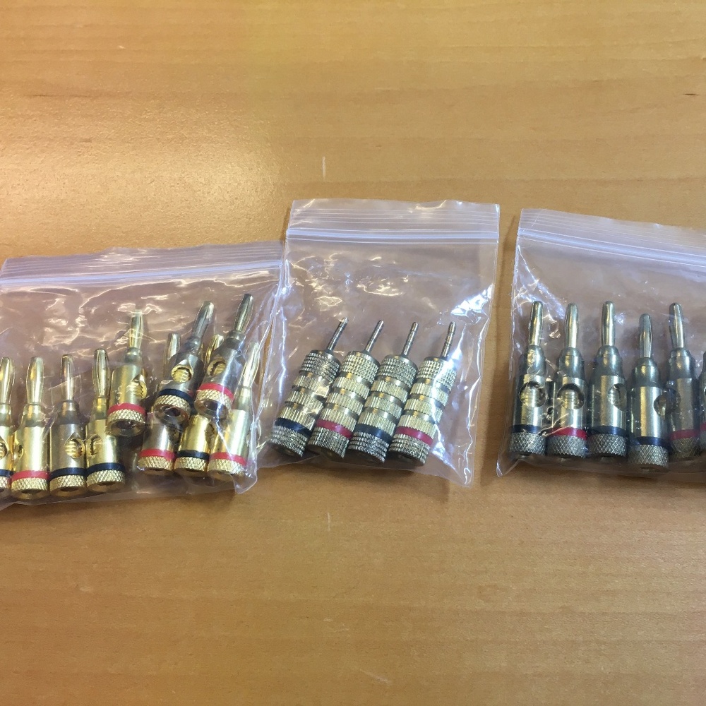 Monoprice gold-plated speaker banana plugs